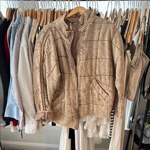 Tan Quilted Women's Jacket